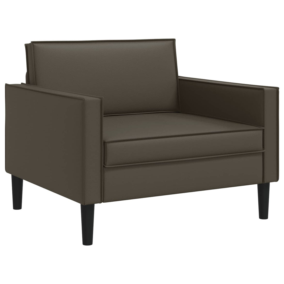 vidaXL Sillón XL Marrón Cuero sintético
