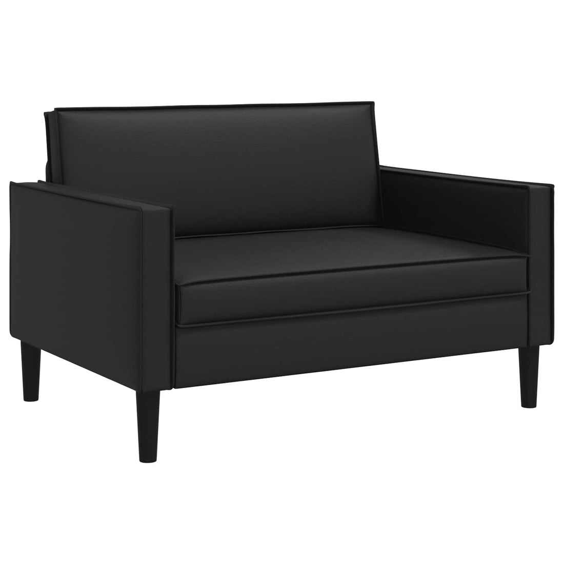 vidaXL Sillón XXL Negro Cuero sintético