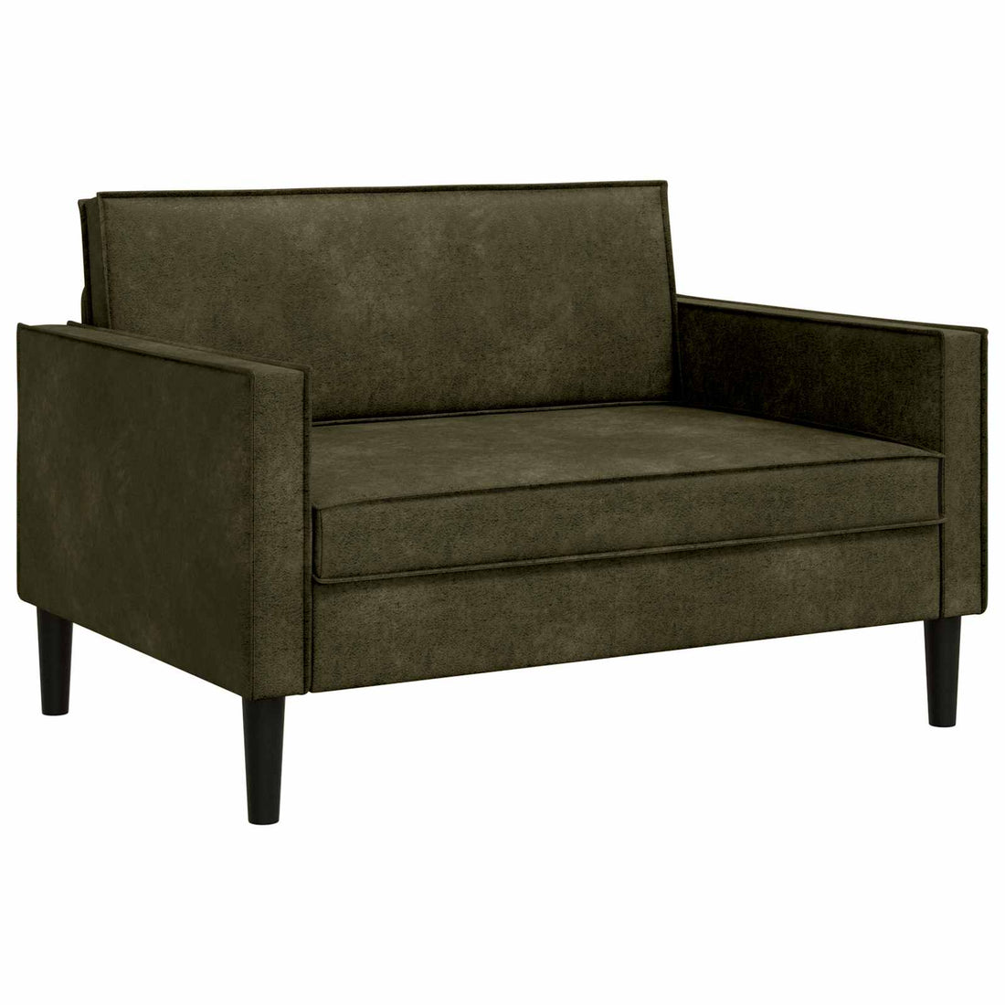vidaXL Sillón XXL Verde militar Cuero de Suede Sintético