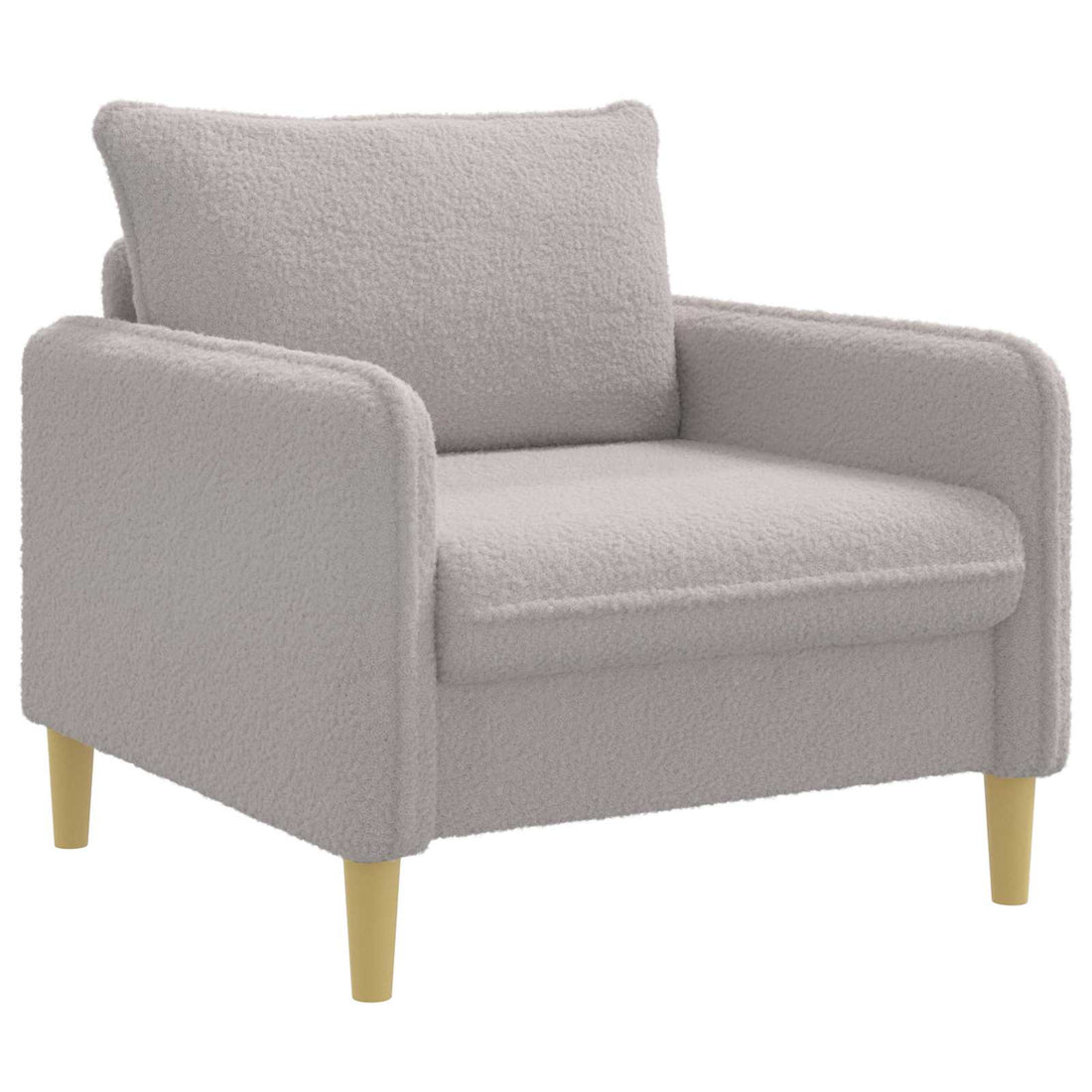 vidaXL Sillón XL Gris Claro Bouclé