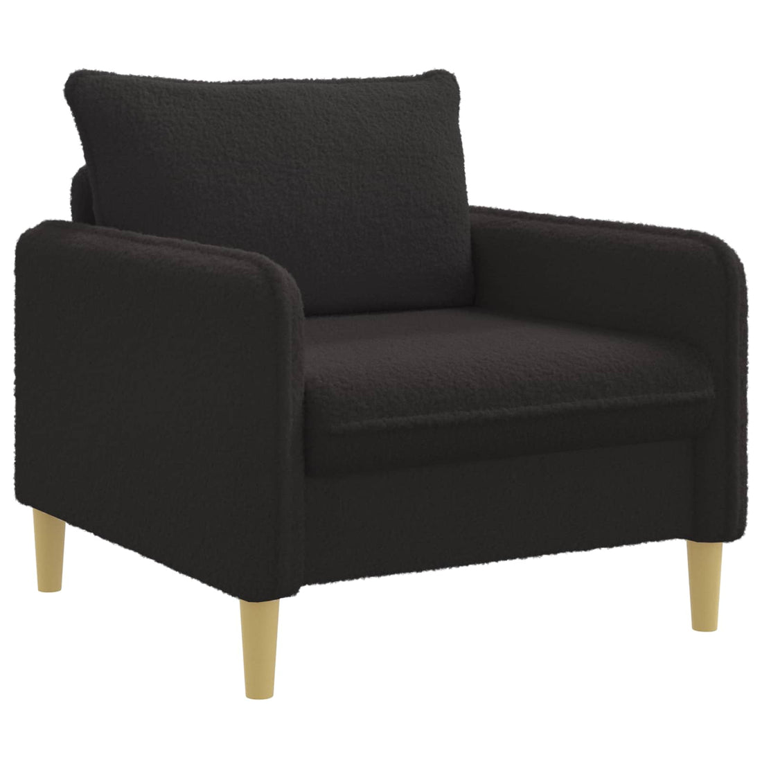 vidaXL Sillón XL Negro Bouclé