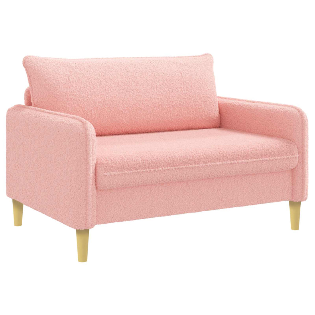 vidaXL Sillón XXL Rosa Bouclé