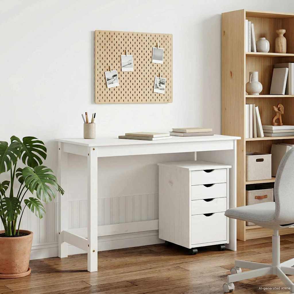 vidaXL Juego de escritorio y gabinete 2 uds. Blanco