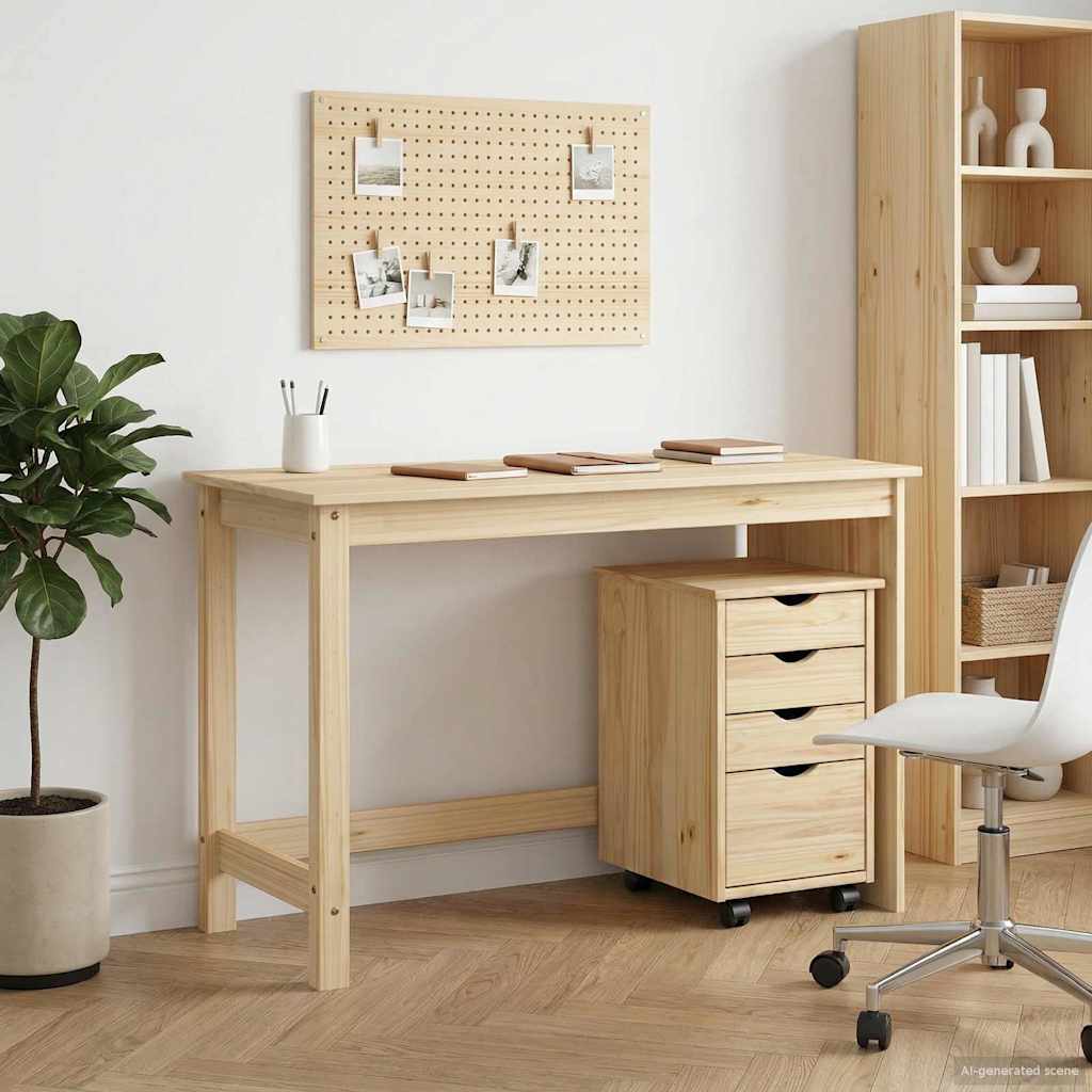 vidaXL Juego de escritorio y gabinete 2 uds. Marrón