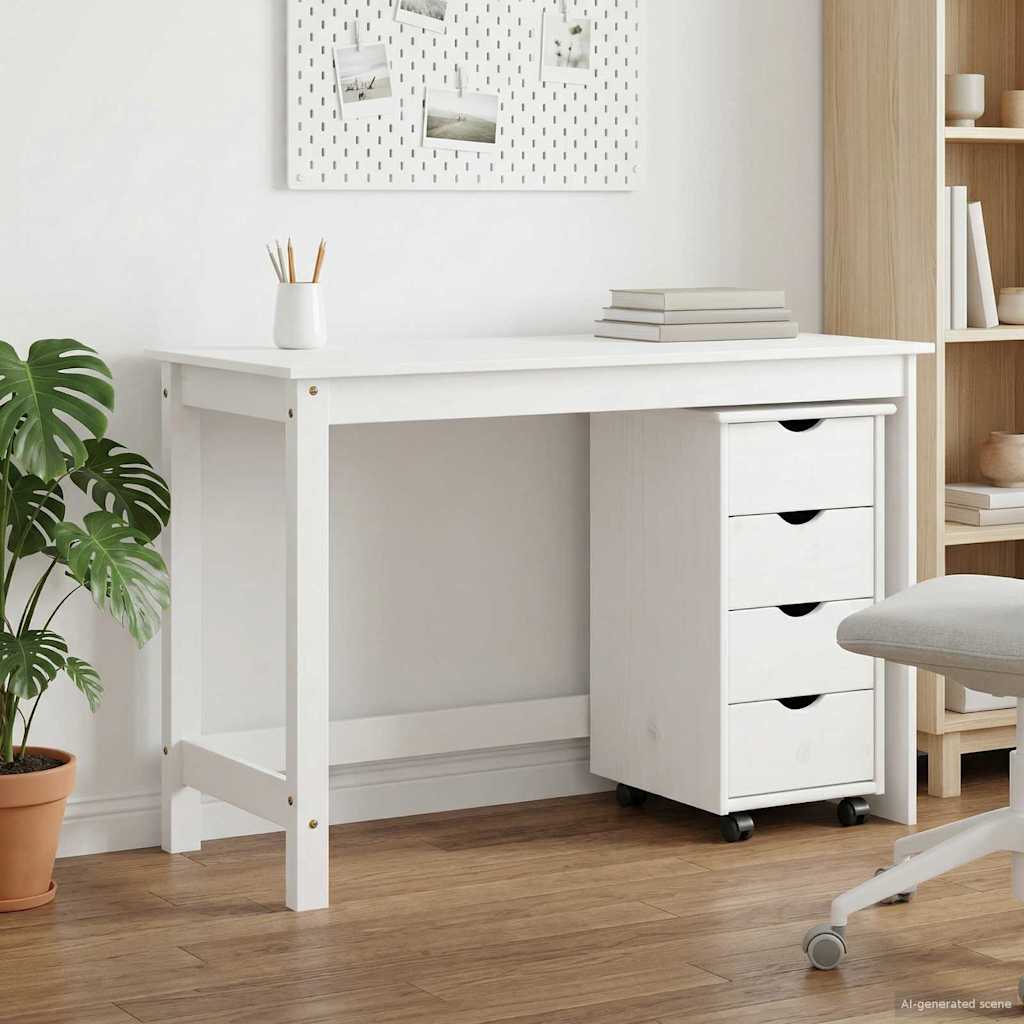 vidaXL Juego de escritorio y gabinete 2 uds. Blanco
