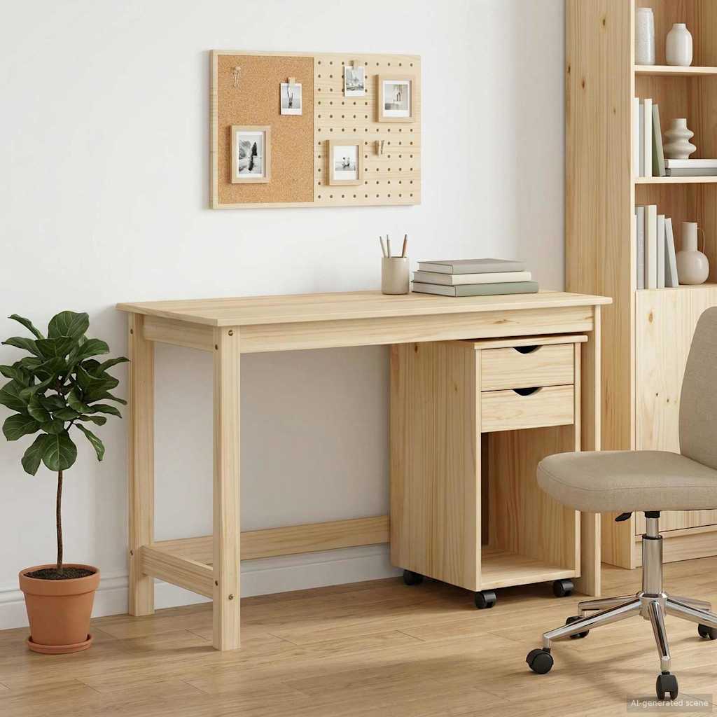 vidaXL Juego de escritorio y gabinete 2 uds. Marrón
