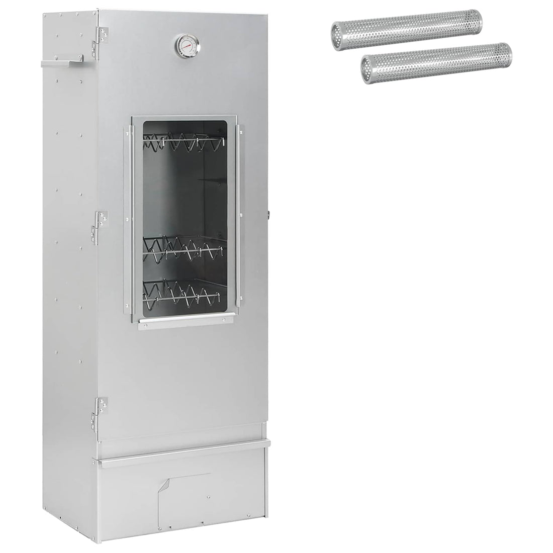 vidaXL Horno Ahumador 3 uds. 44,5 x 29 x 110 cm Acero galvanizado