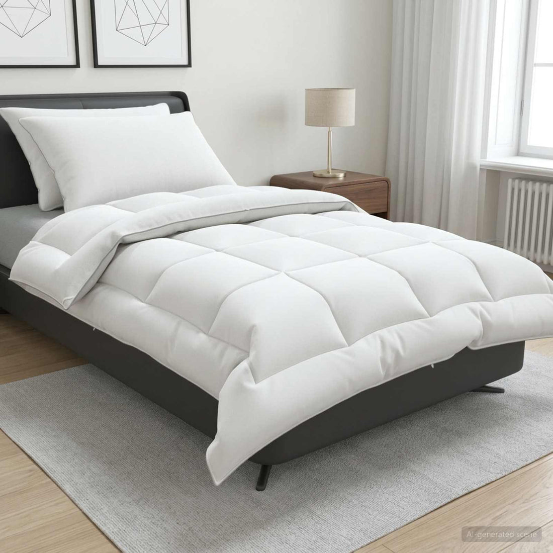 vidaXL Juego de edredón y almohada 3 uds. 135 x 220 cm 4 estaciones