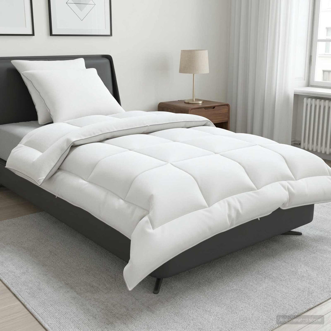 vidaXL Juego de edredón y almohada 3 uds. 140x220 cm Invierno 450 GSM