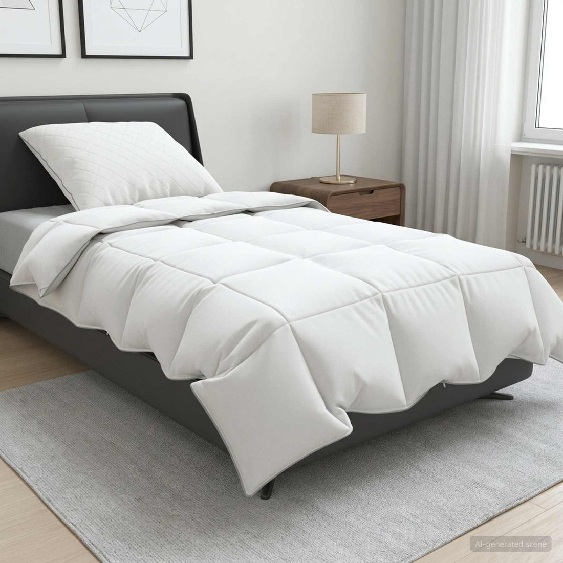 vidaXL Juego de edredón 90% plumón de ganso FULDA 2 uds. 152 x 203 cm