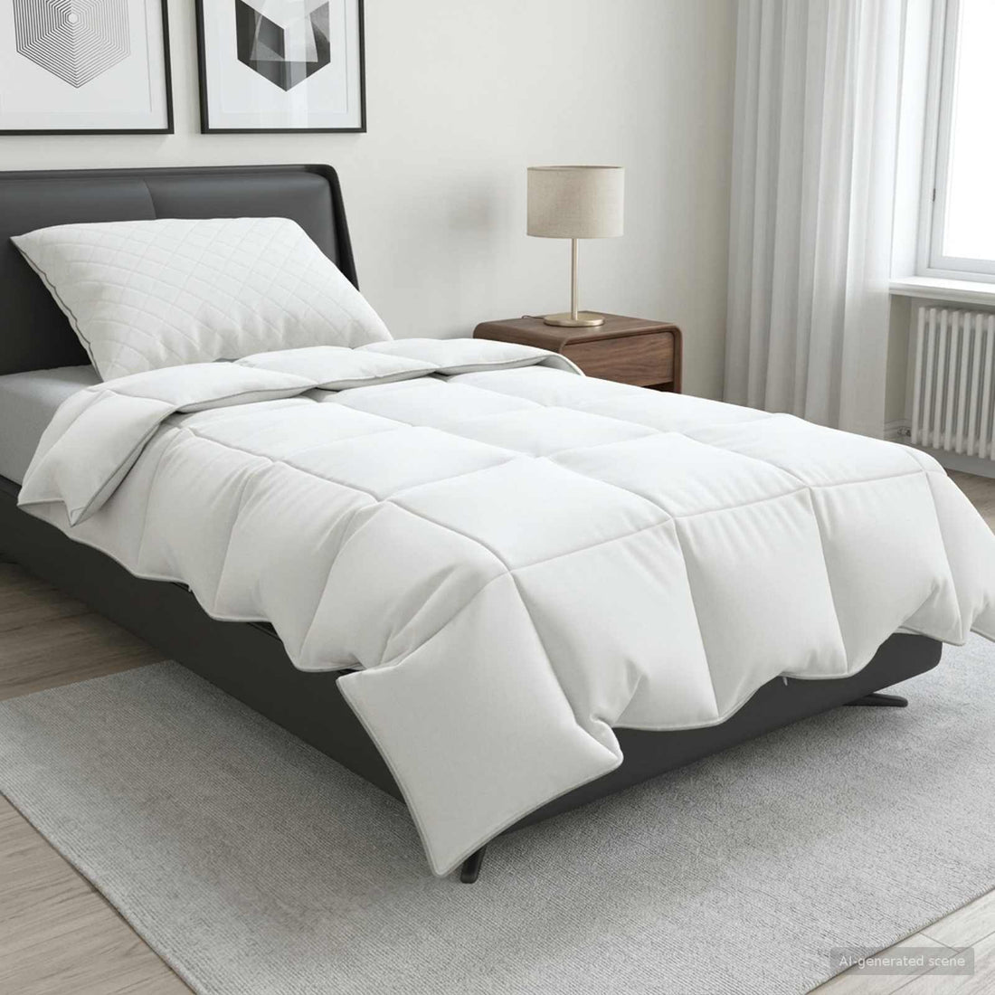 vidaXL Juego de edredón 90% plumón de ganso FULDA 2 uds. 155 x 200 cm