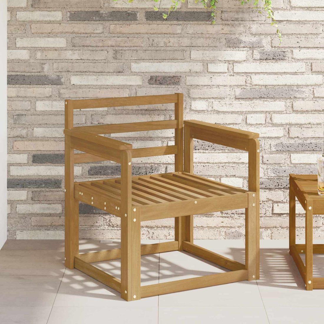 vidaXL Conjunto de sofás de exterior Madera de Acacia Sólida Blanco
