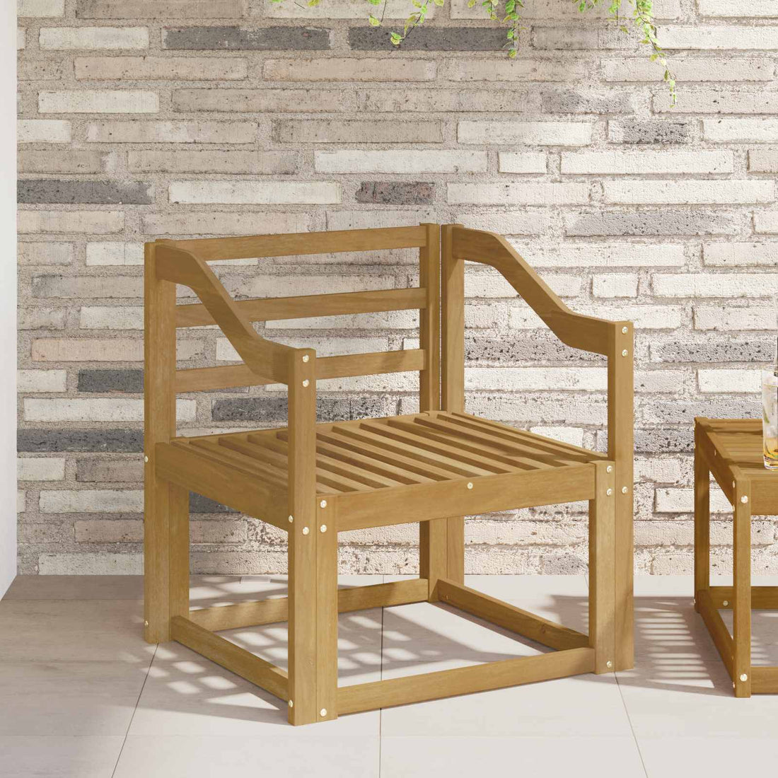 vidaXL Conjunto de sofás de exterior Madera de Acacia Sólida Blanco