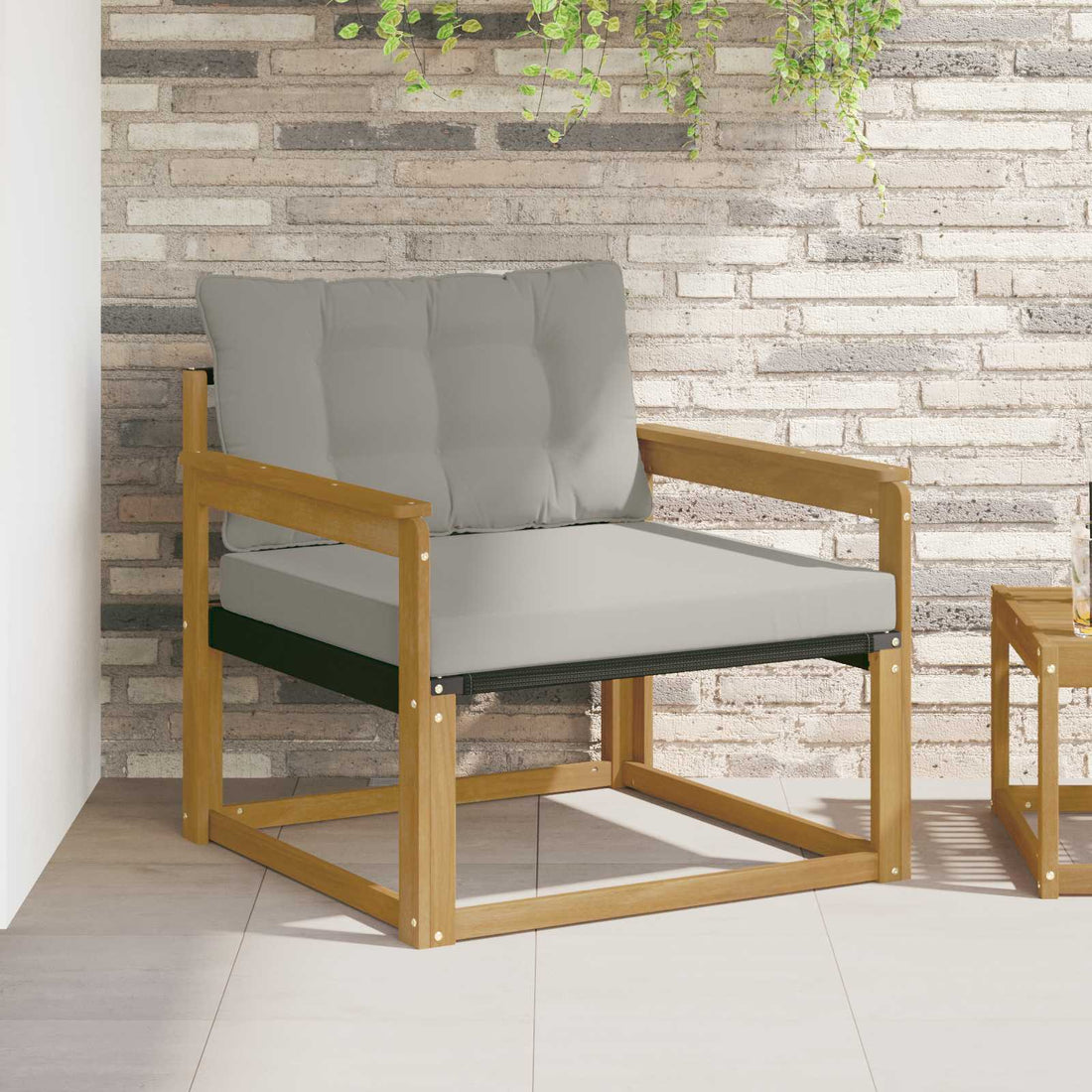 vidaXL Conjunto de sofás de exterior Blanco y Gris Claro