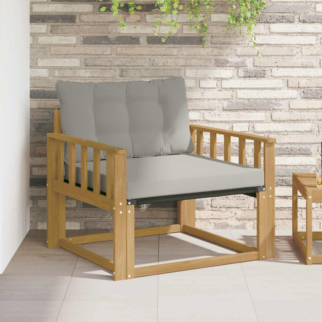 vidaXL Conjunto de sofás de exterior Blanco y Gris Claro