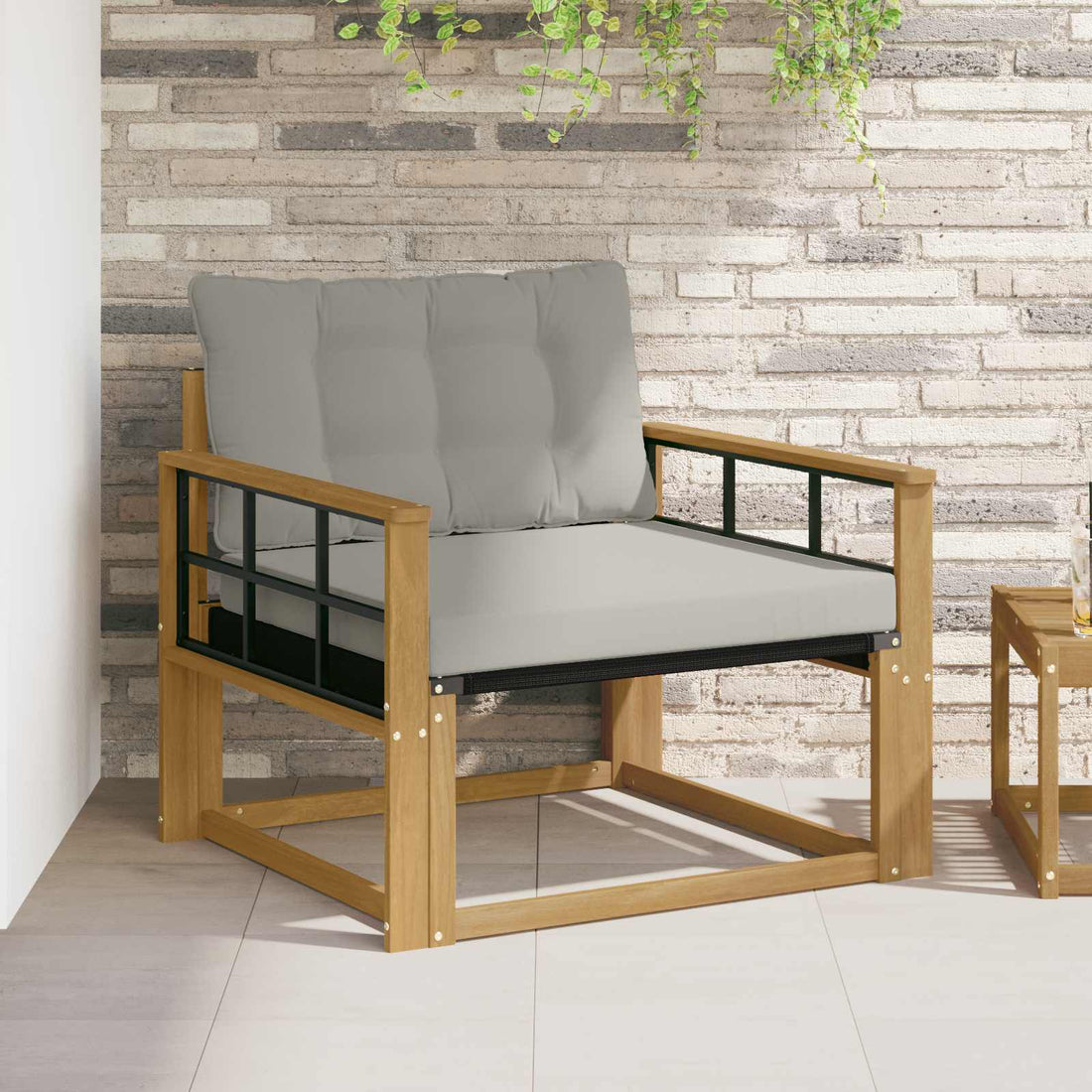 vidaXL Conjunto de sofás de exterior Blanco y Gris Claro