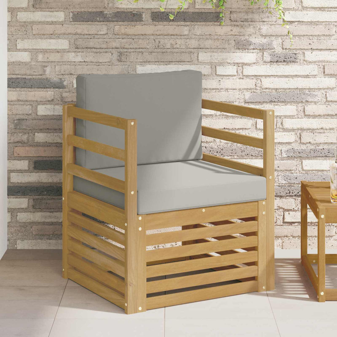 vidaXL Conjunto de sofás de exterior Poliéster Blanco y gris claro
