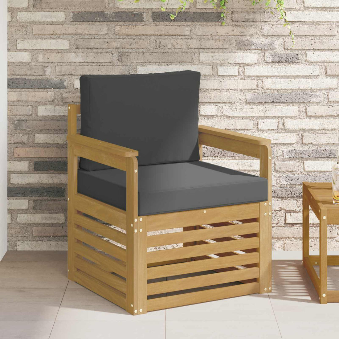 vidaXL 2 Pieza Conjunto de sofás de exterior Poliéster