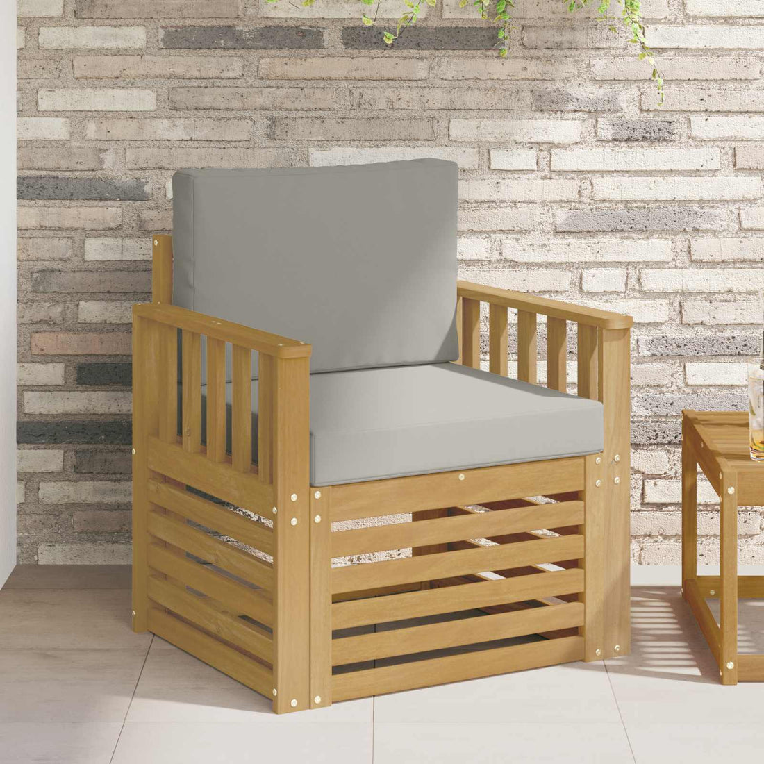 vidaXL 2 Pieza Conjunto de sofás de exterior Poliéster