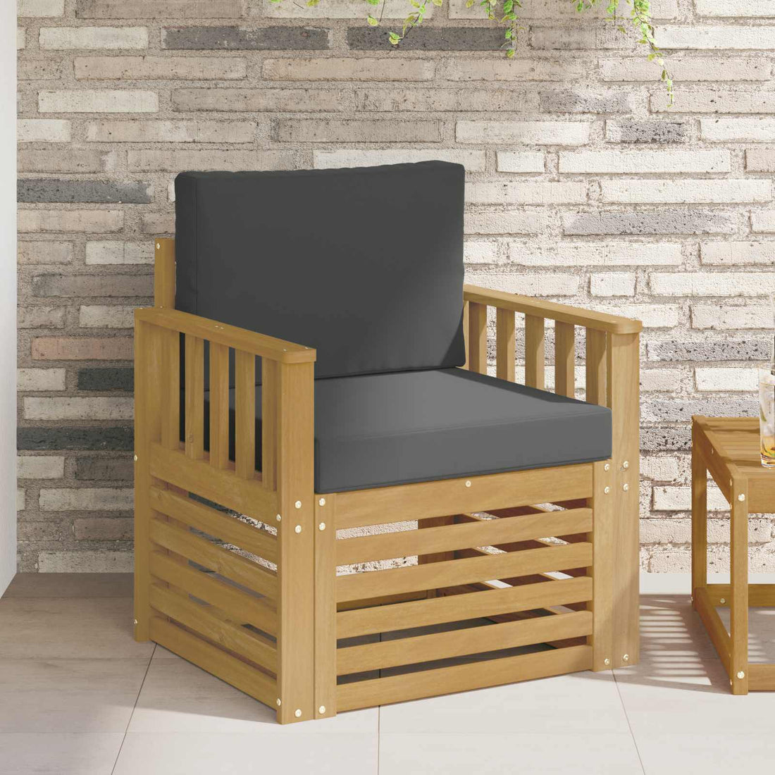 vidaXL 2 Pieza Conjunto de sofás de exterior Poliéster