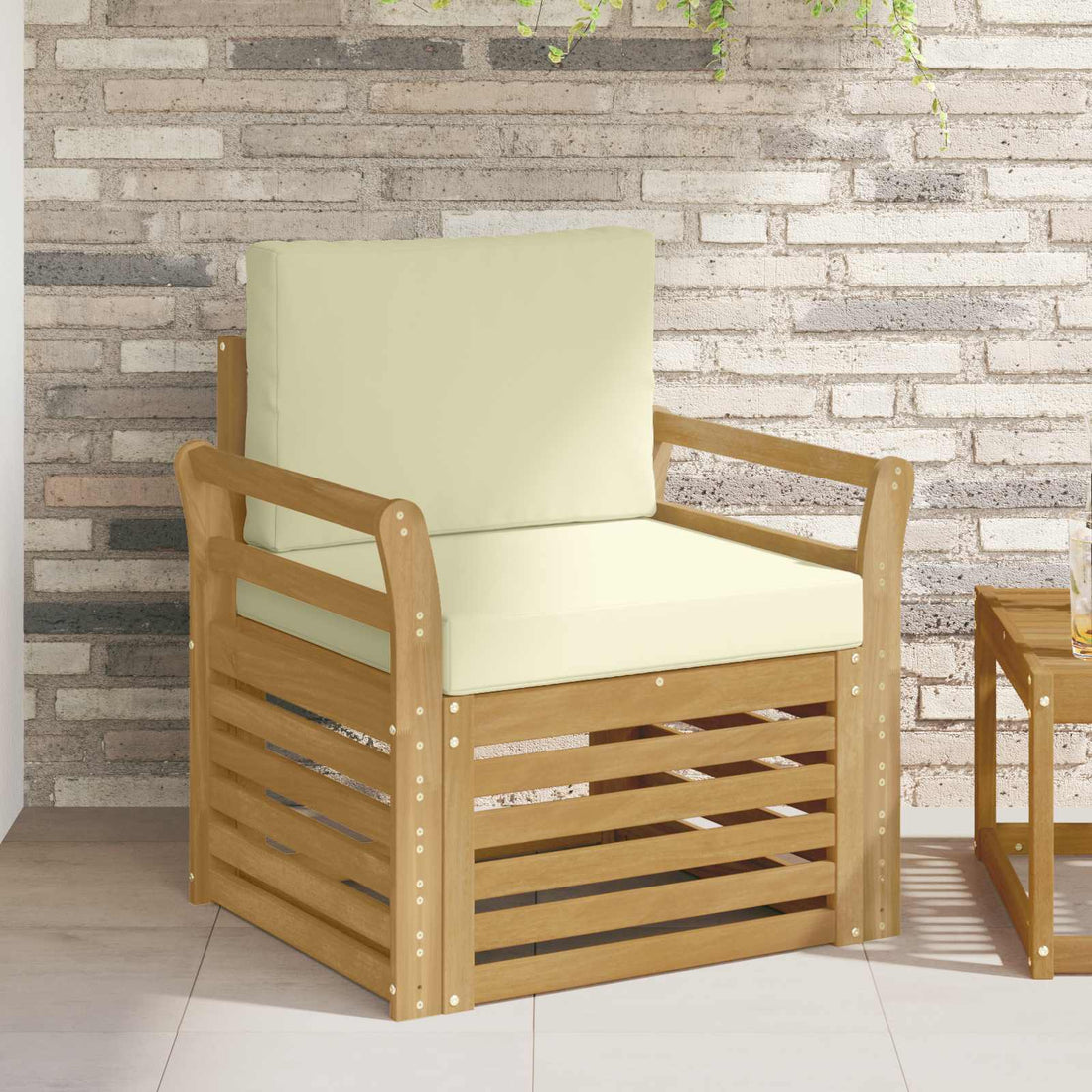 vidaXL Conjunto de sofás de exterior Poliéster Blanco