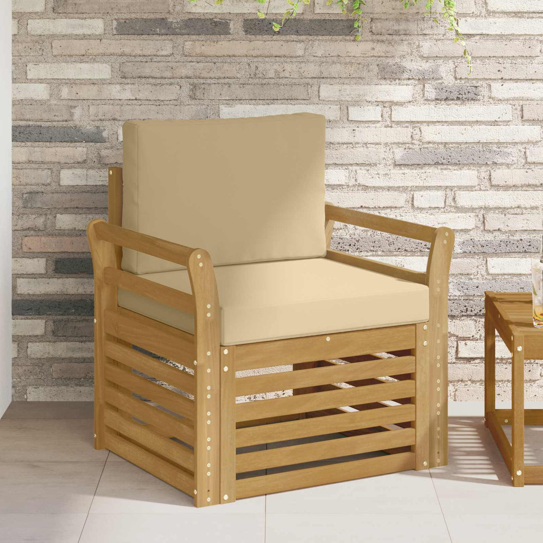vidaXL Conjunto de sofás de exterior Poliéster Blanco