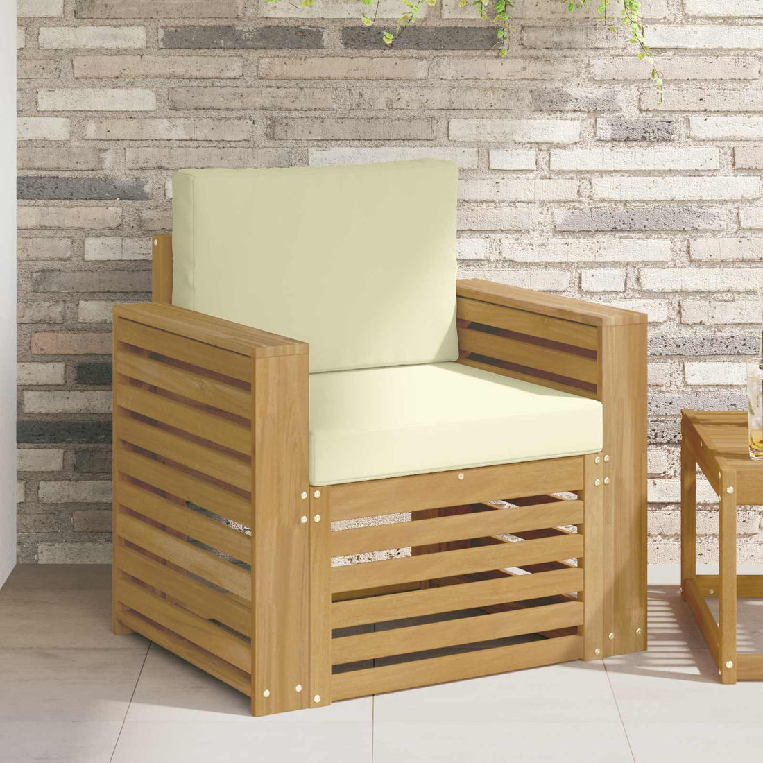vidaXL Conjunto de sofás de exterior Poliéster Blanco