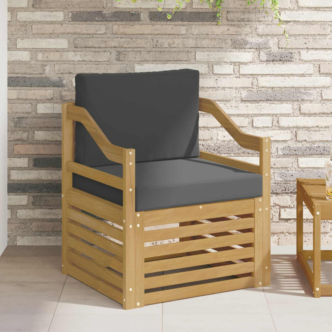 vidaXL Conjunto de sofás de exterior Poliéster Blanco y antracita