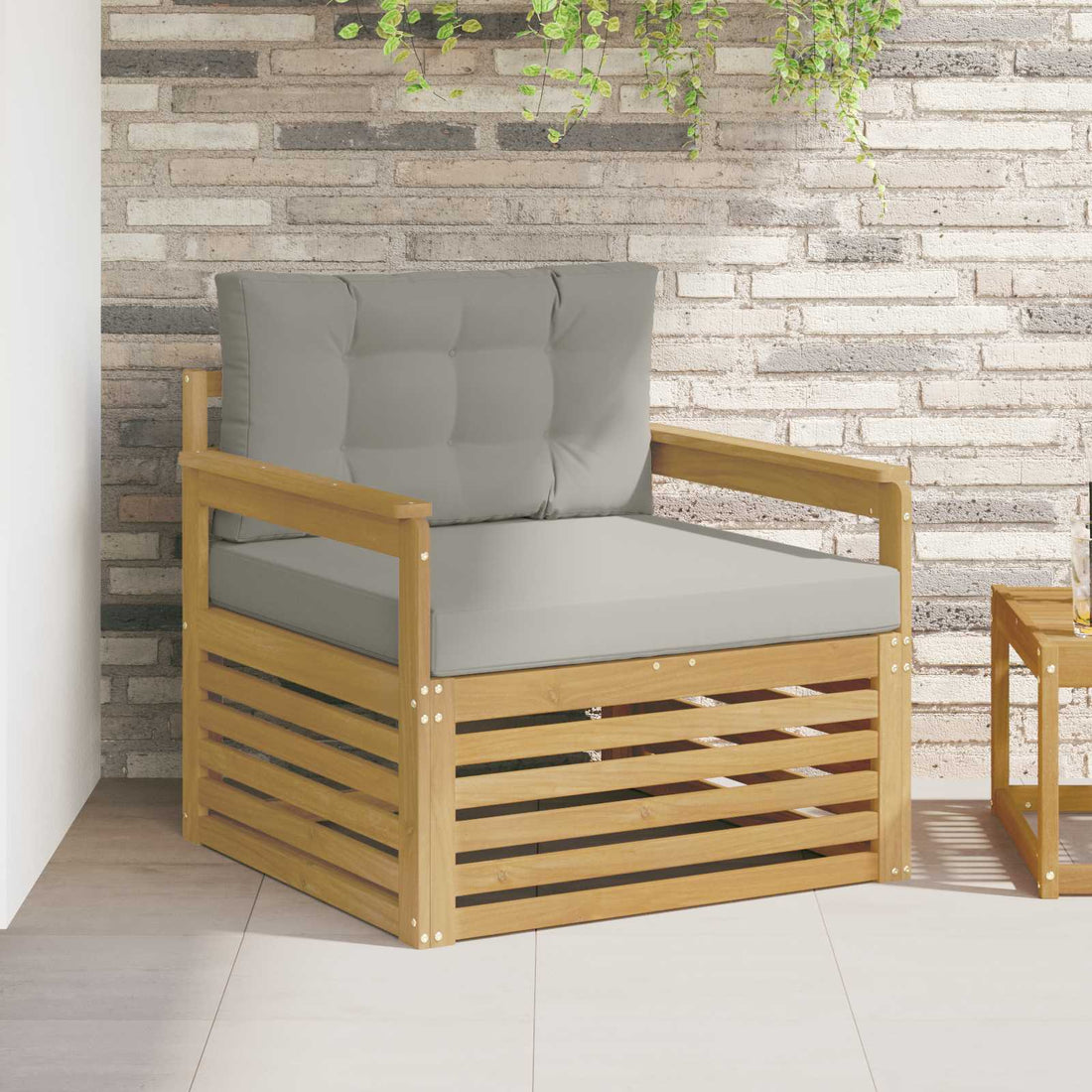 vidaXL Sofá de exterior Poliéster Blanco