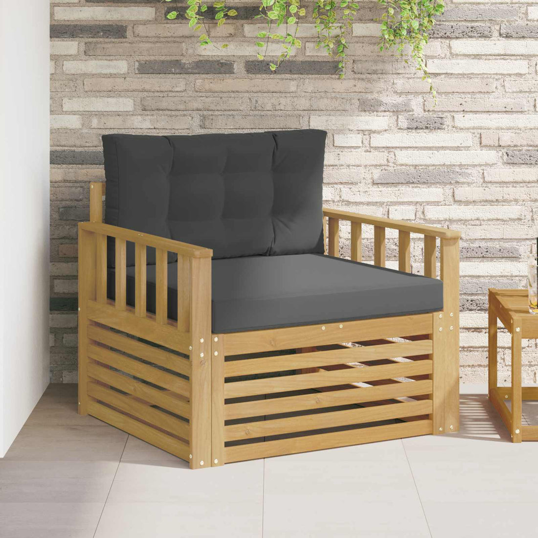 vidaXL Sofá de exterior Poliéster Blanco