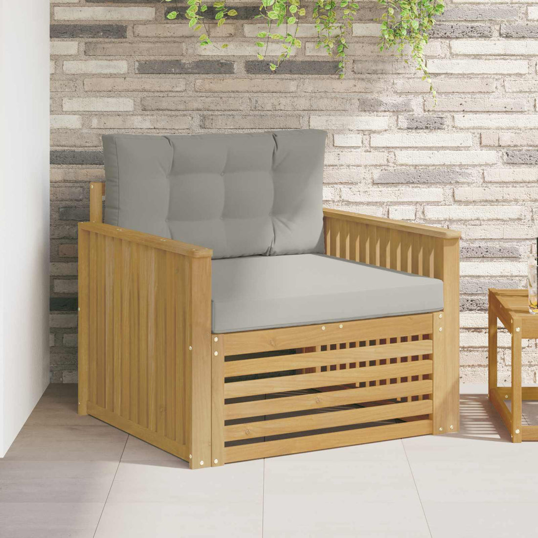 vidaXL Sofá de exterior Poliéster Blanco