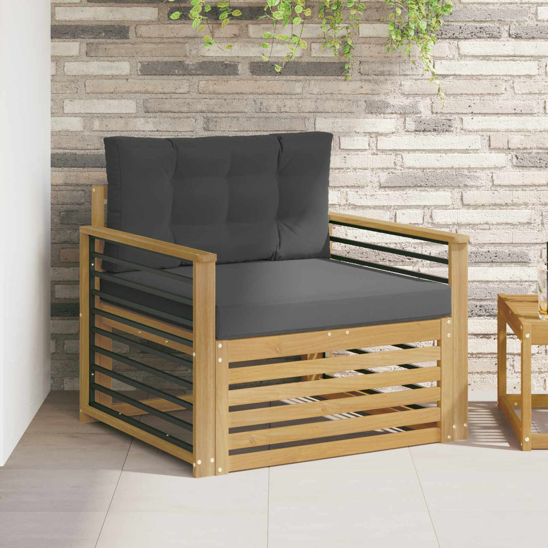 vidaXL Sofá de exterior Poliéster Blanco