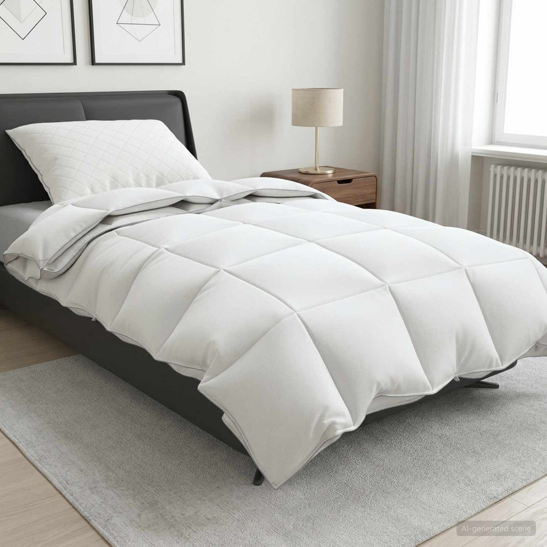 vidaXL Juego de edredón 90% plumón de ganso FULDA 2 uds. 137 x 200 cm