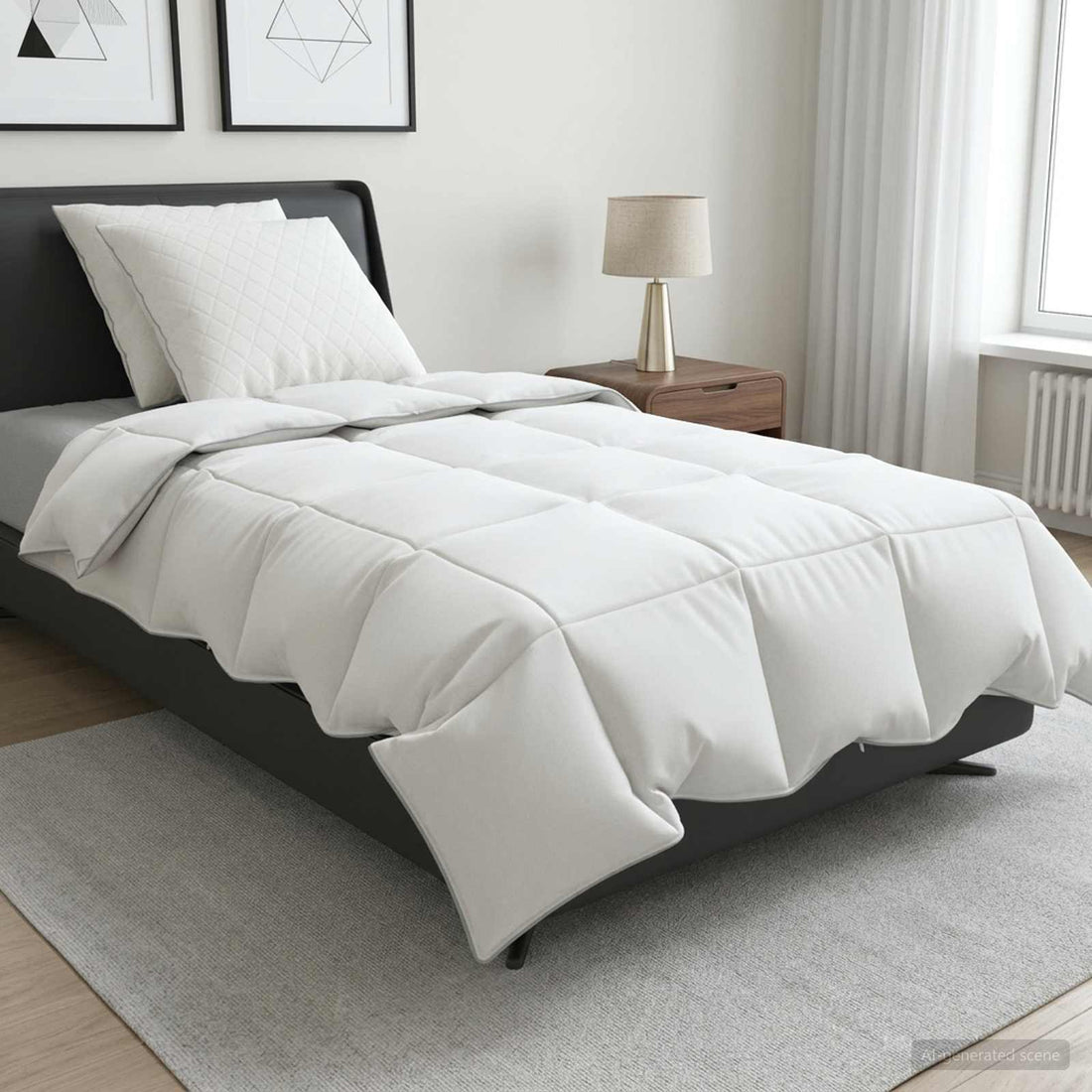 vidaXL Juego de edredón 90% plumón de ganso FULDA 3 uds. 140 x 220 cm