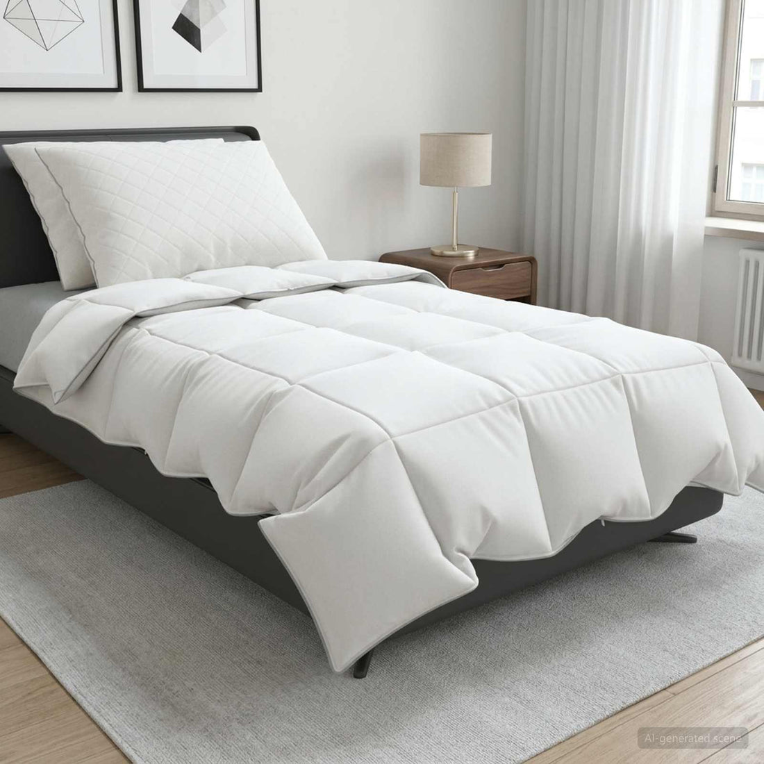 vidaXL Juego de edredón 90% plumón de ganso FULDA 3 uds. 155 x 220 cm