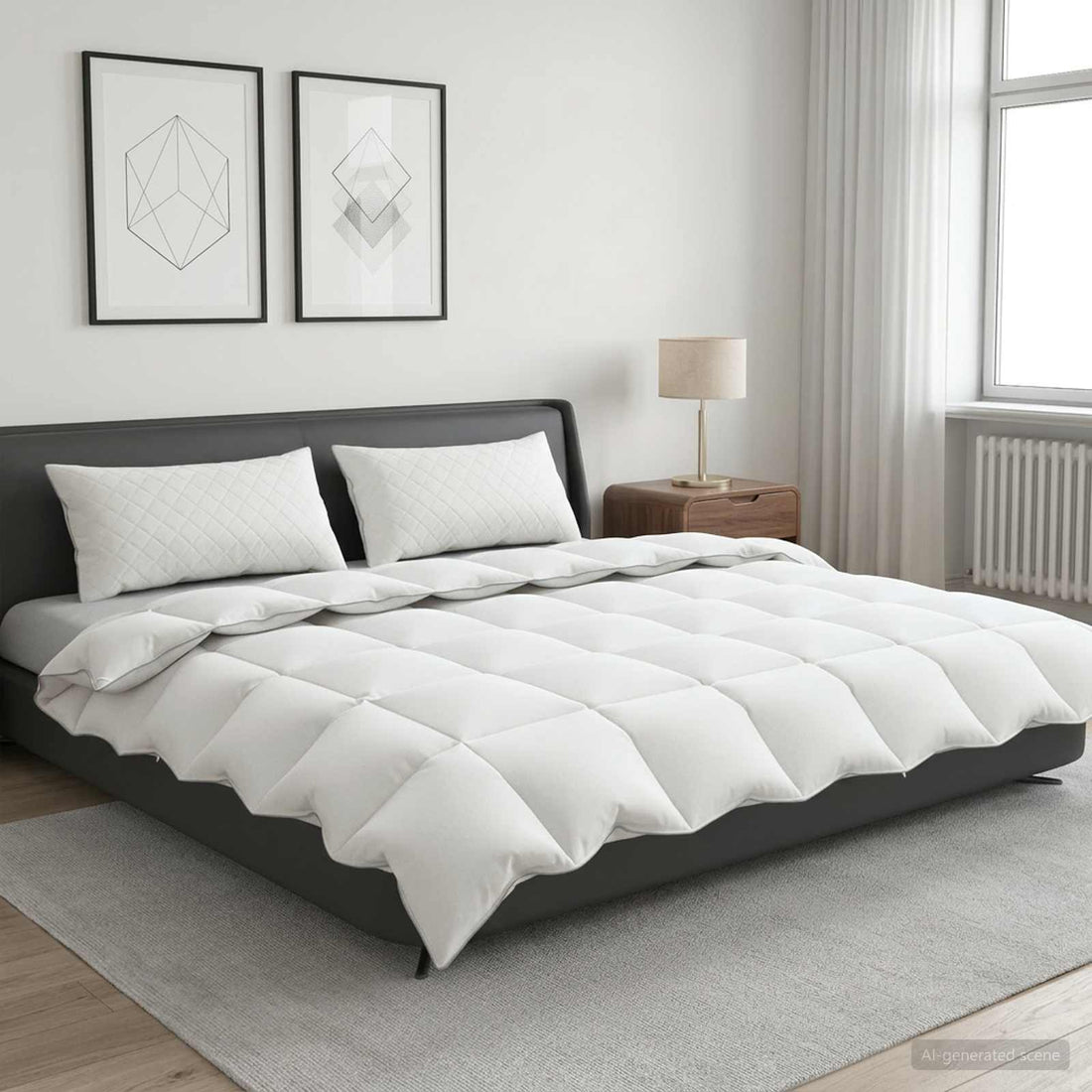 vidaXL Juego de edredón 90% plumón de ganso FULDA 3 uds. 200 x 240 cm