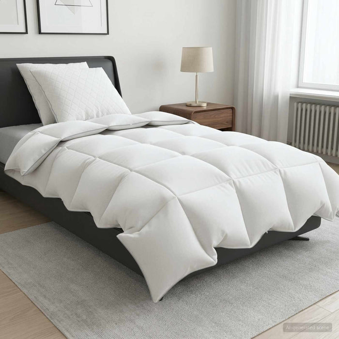 vidaXL Juego de edredón 90% plumón de ganso FULDA 3 uds. 140 x 220 cm