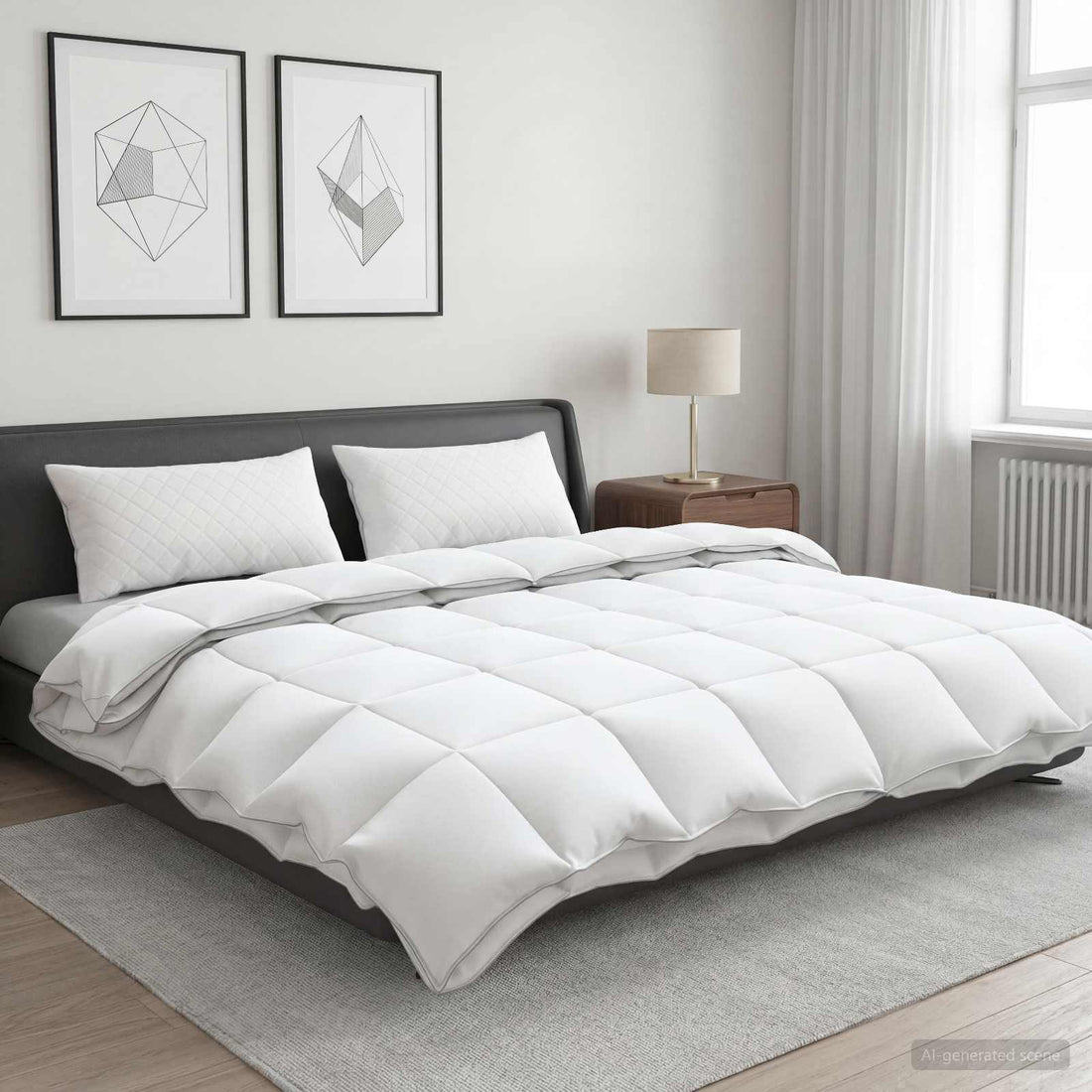 vidaXL Juego de edredón 90% plumón de ganso FULDA 3 uds. 200 x 240 cm
