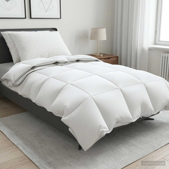 vidaXL Juego de edredón 90% plumón de ganso FULDA 3 uds. 155 x 220 cm