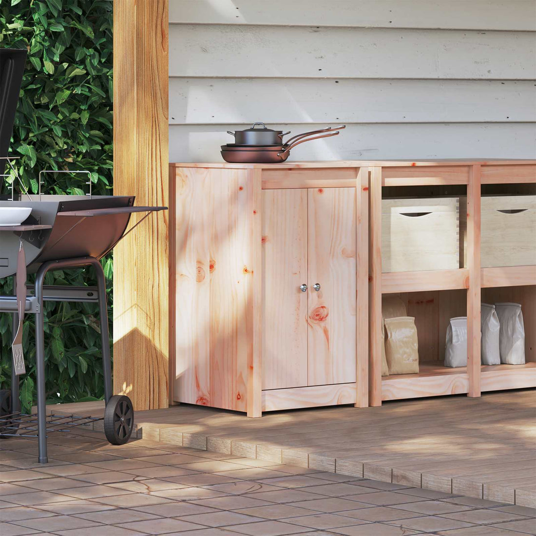 vidaXL Armario de cocina de exterior MEPPEL Blanco 55 x 55 x 92 cm