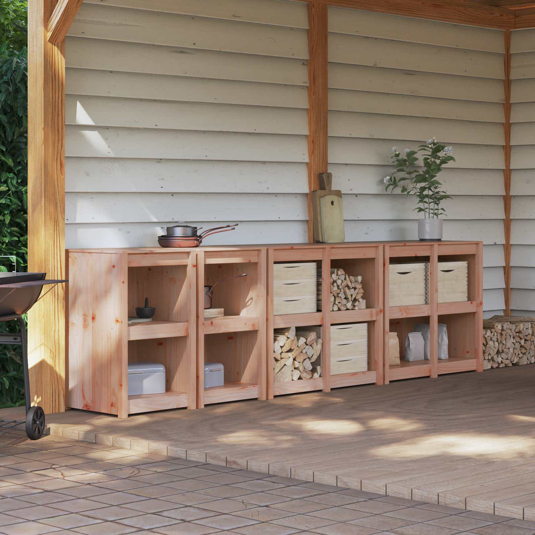 vidaXL Armario de cocina de exterior MEPPEL 4 uds.