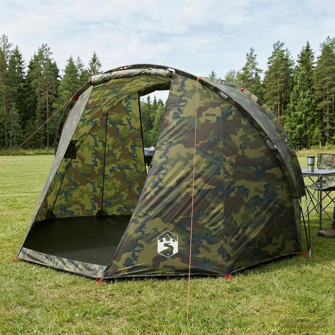 vidaXL Tienda de pesca rápida personas 5 personas Camuflaje claro