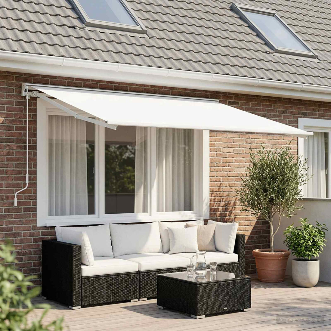 vidaXL Tela de Repuesto para Toldos Blanco 350 x 250 cm Poliéster