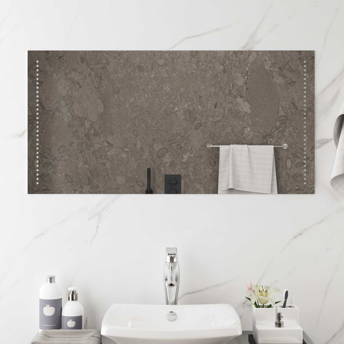 vidaXL Espejo de baño LED Transparente 100 x 50 cm vidrio templado