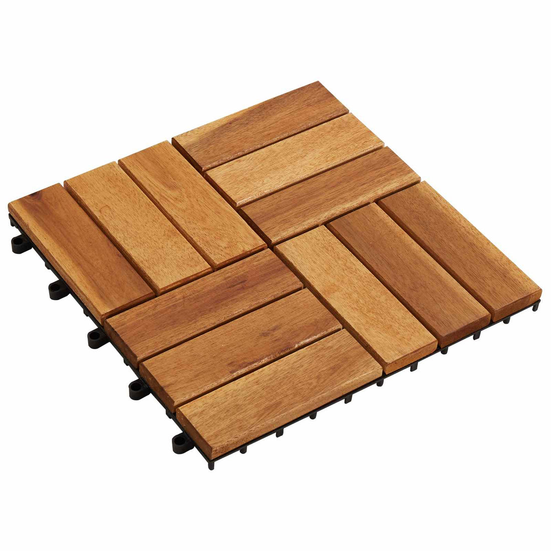 vidaXL Tile de Decking 30 uds. Marrón 30 x 30 cm Madera de Acacia