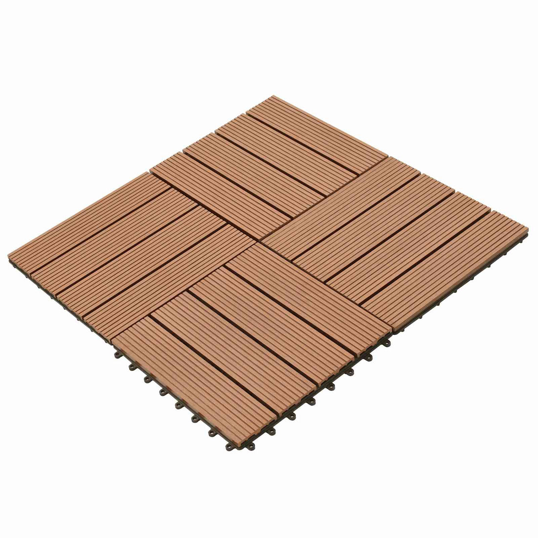 vidaXL Tile de Decking 22 uds. Marrón 30 x 30 cm WPC