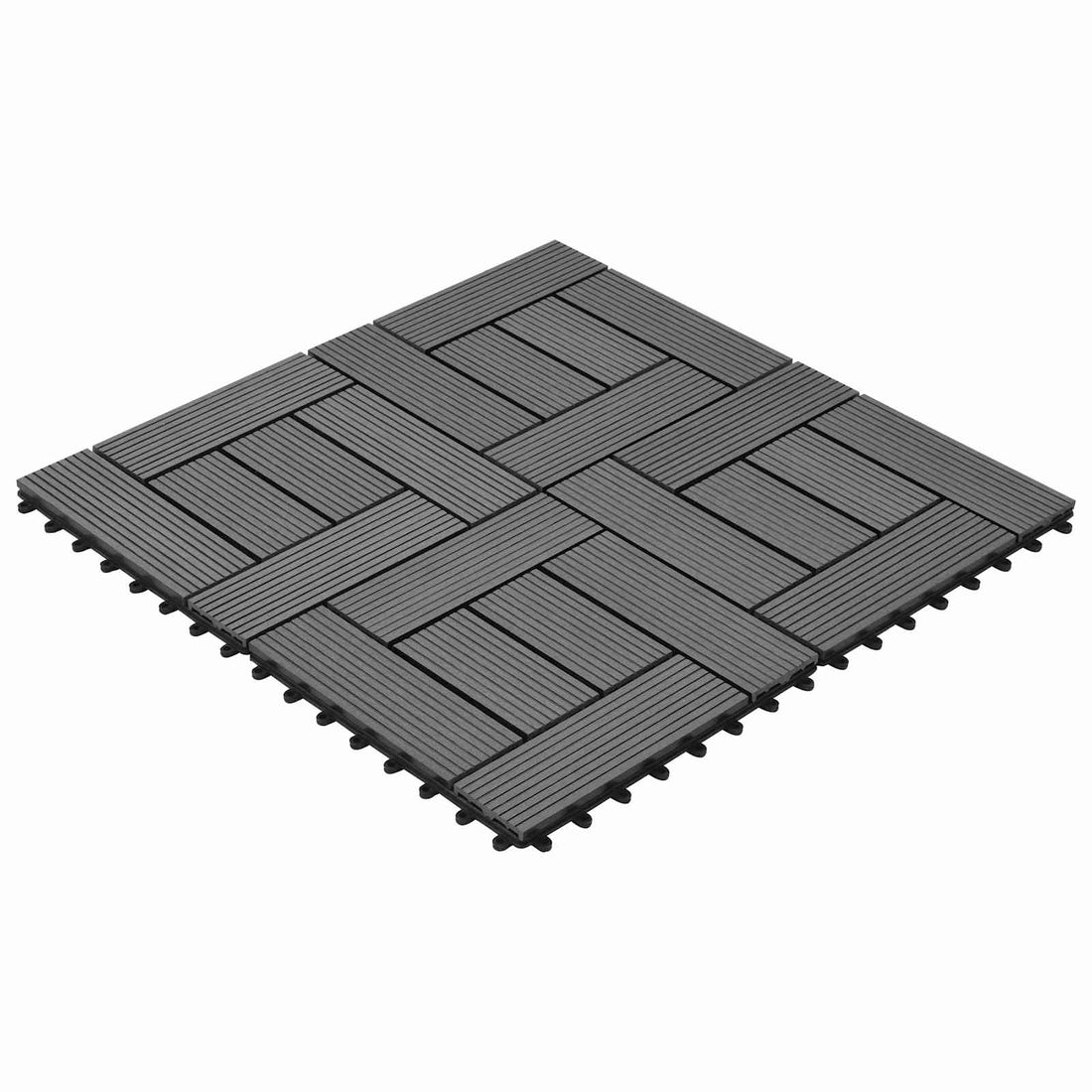 vidaXL Tile de Decking 22 uds. Gris 30 x 30 cm WPC
