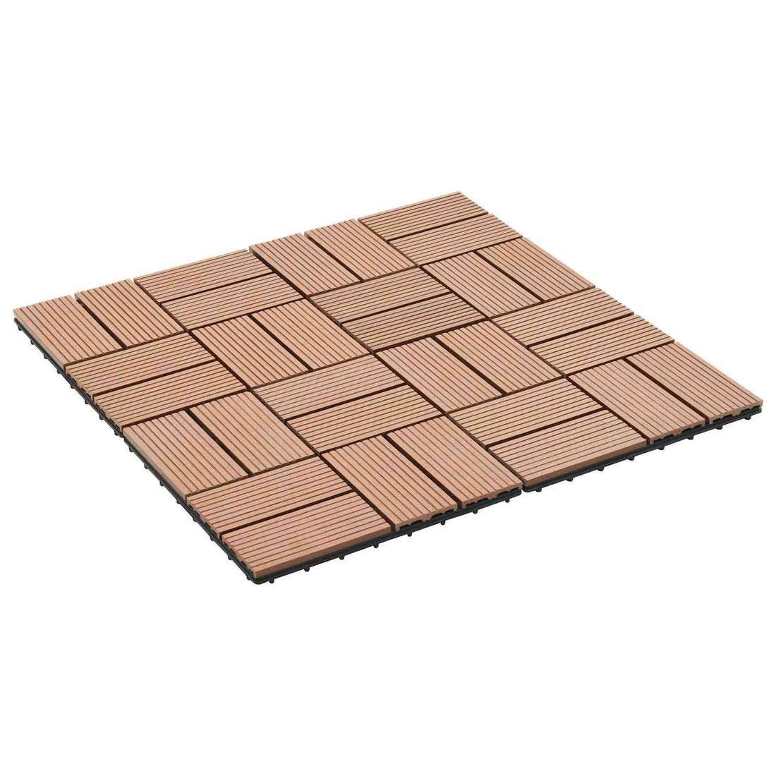 vidaXL Tile de Decking 22 uds. Marrón 30 x 30 cm WPC