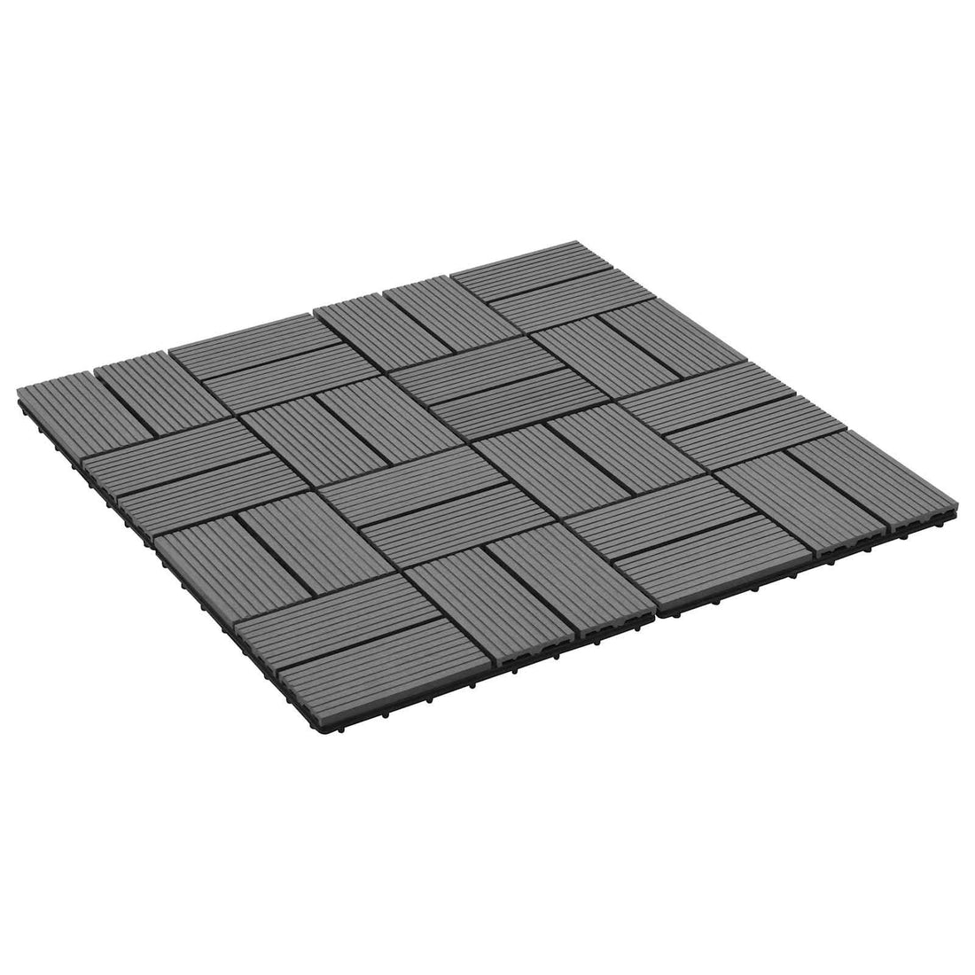 vidaXL Tile de Decking 22 uds. Gris 30 x 30 cm WPC