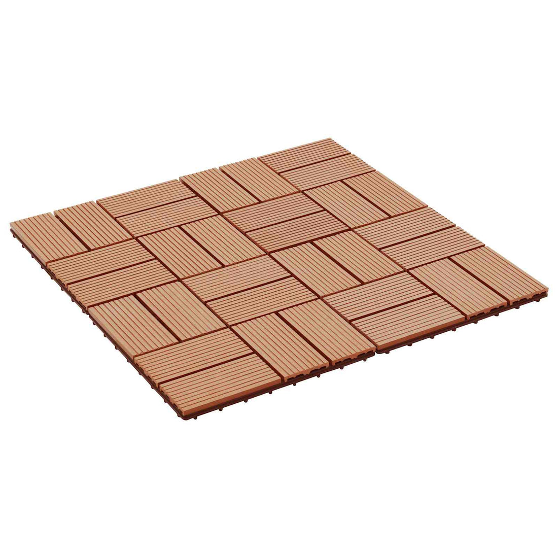 vidaXL Tile de Decking 22 uds. Teca 30 x 30 cm WPC